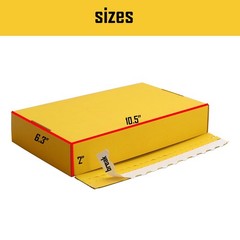 Yellow 10.5×6.3×2 Inch Hard Corrugated Cardboard Shipping Gift Wrap Box