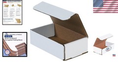 50-Pack White Shipping Boxes 7x4x2″ Crush-Proof