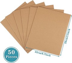 50 Pack Brown Corrugated Cardboard Sheets Flat Cardboard Sheets Cardboard