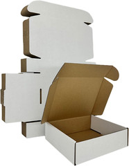 Small Shipping Boxes Set of 25/50, White or Black Corrugated Cardboard Box Maile