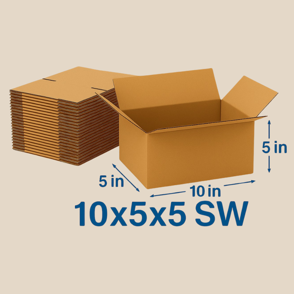 50 Pack 10x5x5 32ECT Corrugated Shipping Boxes| Cardboard Mailing Packing Carton