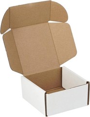 100 Pack 4″x4″x2″ inch Small Shipping Boxes White Corrugated Cardboard Box fo…