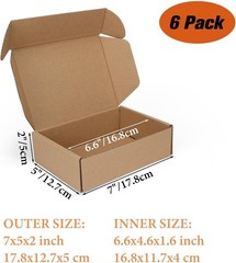 Lightweight Sturdy Mailer Boxes 7x5x2 Inch – Ideal for Small Business Packaging