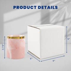 , 5x5x5 Shipping Boxes for Coffee Mugs, Candles, Gifts Mailing, Packaging, St