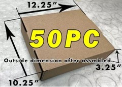 12x10x3 TAPE FREE 50pc Packaging Box Perfect For Trading Cards, Books, Etc