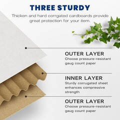 Golden State Art, 5x5x5 White shipping boxes 28 Pack, Small Corrugated Cardboard