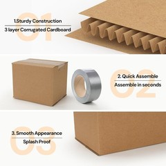 Shipping Boxes Mailers 5x4x4 inches Corrugated Cardboard Small Packing Kraft …