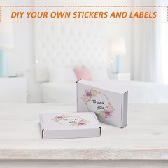50 Pack 6x4x1 Inch White Corrugated Shipping Boxes, Cardboard Literature Mailers