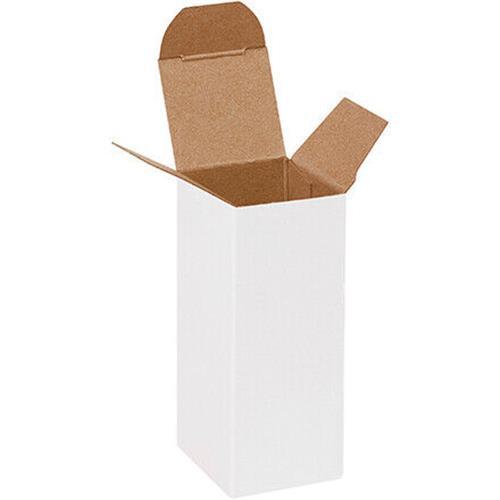White Reverse Tuck 1 1/2 x 1 1/2 x 4″ Folding Cartons 1000/Case