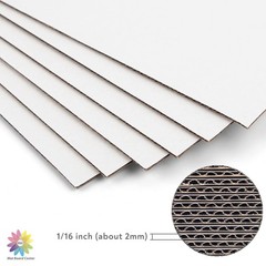 Corrugated Cardboard Sheets, 1/16 inch thick, Flat Cardboard Inserts