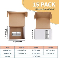 Durable Self-locking White Shipping Boxes 10x8x6 – Perfect for Gifts and Mailing