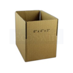 20 6x4x3 EcoSwift Cardboard Packing Moving Shipping Boxes Corrugated Box Cartons