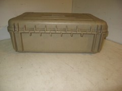Tan FDE Hand Carry Hard Lockable Case 23x16x8 Tools Equipment Molded Plastic