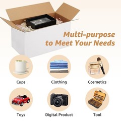 Shipping Boxes 40 Pack 8x4x3 White Corrugated Cardboard Small Mailng Boxes