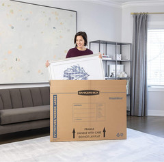 Bankers Box Large TV Mirror Moving Boxes 4 Pack 48x33x4 Set 4