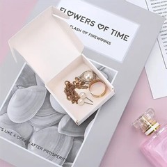 30 Pack Small Kraft Paper Gift Boxes 2.16×2.16×0.98 in Gift Boxes w/ Lid, White