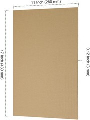 50 Pack 11 x 17 Inches Corrugated Cardboard Sheets 1/8″ Thick Brown Chipboard…