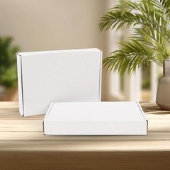 50 Pack 7x5x1 White Shipping Boxes Small Corrugated Cardboard Mailers
