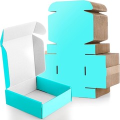 100 Pack 6x6x2in Corrugated Shipping Boxes White Cardboard Mailer Gift Boxes