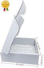Small White Box 6 X 6 X 2 Inch 50 Pack Recyclable Gift Mailers Storage