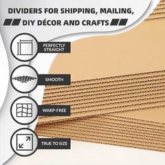 60 Pack 8×10 Inch Corrugated Cardboard Sheets 2mm Thick Flat Card Boards