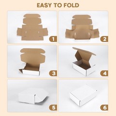 Lightweight 25 Pack White Cardboard Shipping Boxes 6x4x2 Inch – Securely Packing