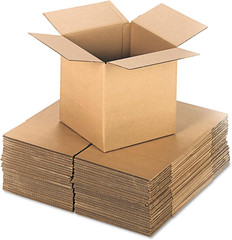 50 Pack 4x4x4 Inch Sturdy Brown Shipping Boxes – Recycled Corrugated Mailers