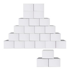 8x6x4 Shipping Box, White Mailing Corrugated Cardboard Boxes for Packing Smal…