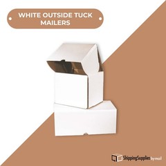 11 3/4 x 7 1/4 x 4 3/4″ White Outside Tuck Mailers ECT-32B 25/Case