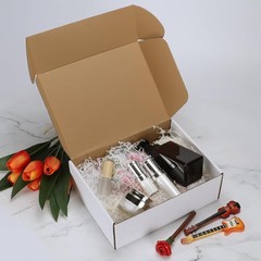 White Corrugated Shipping Box 12x9x4 – Easy Assembly for Small Business