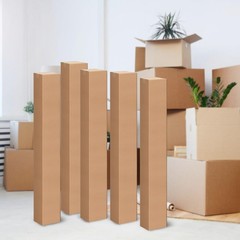 6x6x48″ Tall Corrugated Cardboard Boxes – 5 Pack for Shipping, Moving, Storage