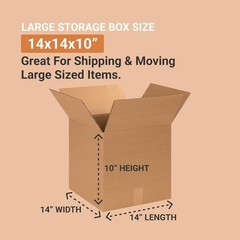 Shipping Boxes Medium 14″L x 14″W x 14″H 25-Pack – Corrugated Cardboard Box f…