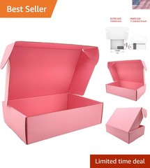 Recyclable Pink Mailer Boxes | 12x9x4 in. – Perfect for Gifts & Shipping