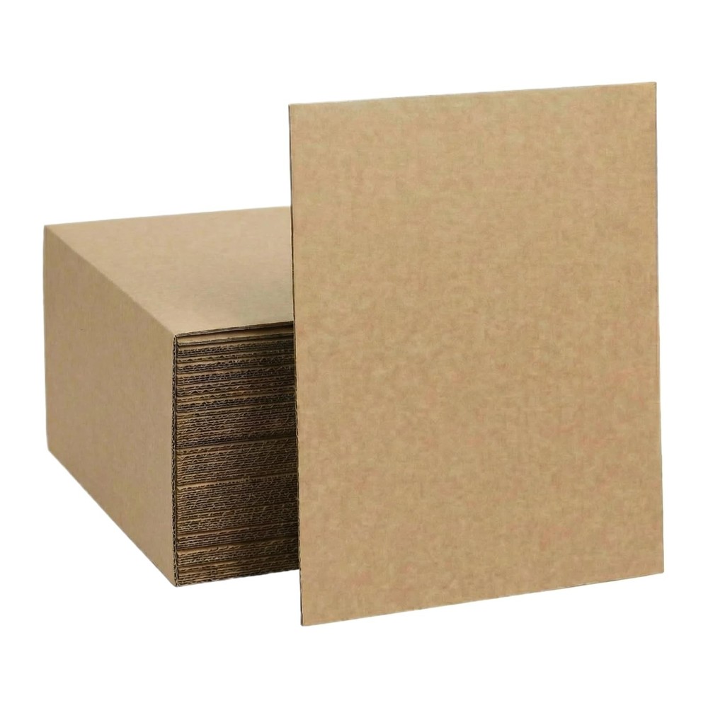 Flat Cardboard Sheets for Crafts – 8.5×11 Inch Bulk Corrugated Cardboard Shee…