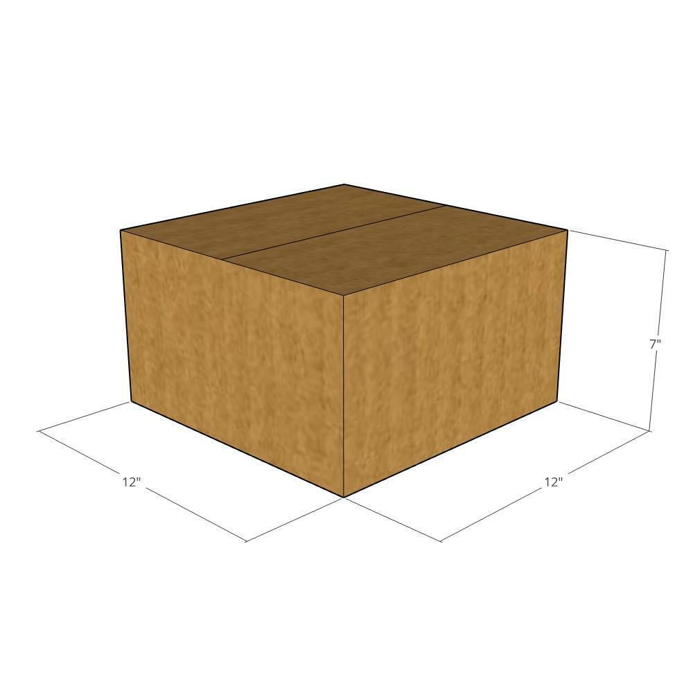 5 12x12x7 Kraft Brown Corrugated Shipping Boxes 32 ECT Single-Wall New