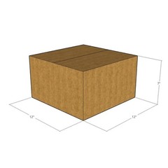 5 12x12x7 Kraft Brown Corrugated Shipping Boxes 32 ECT Single-Wall New