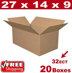 20 – 27x14x9 Cardboard Boxes Mailing Packing Shipping Box Corrugated Carton