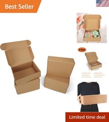 Elegant Brown Shipping Boxes – 6 Pack 12x9x4 inch Tuck Top Mailer for Gifts