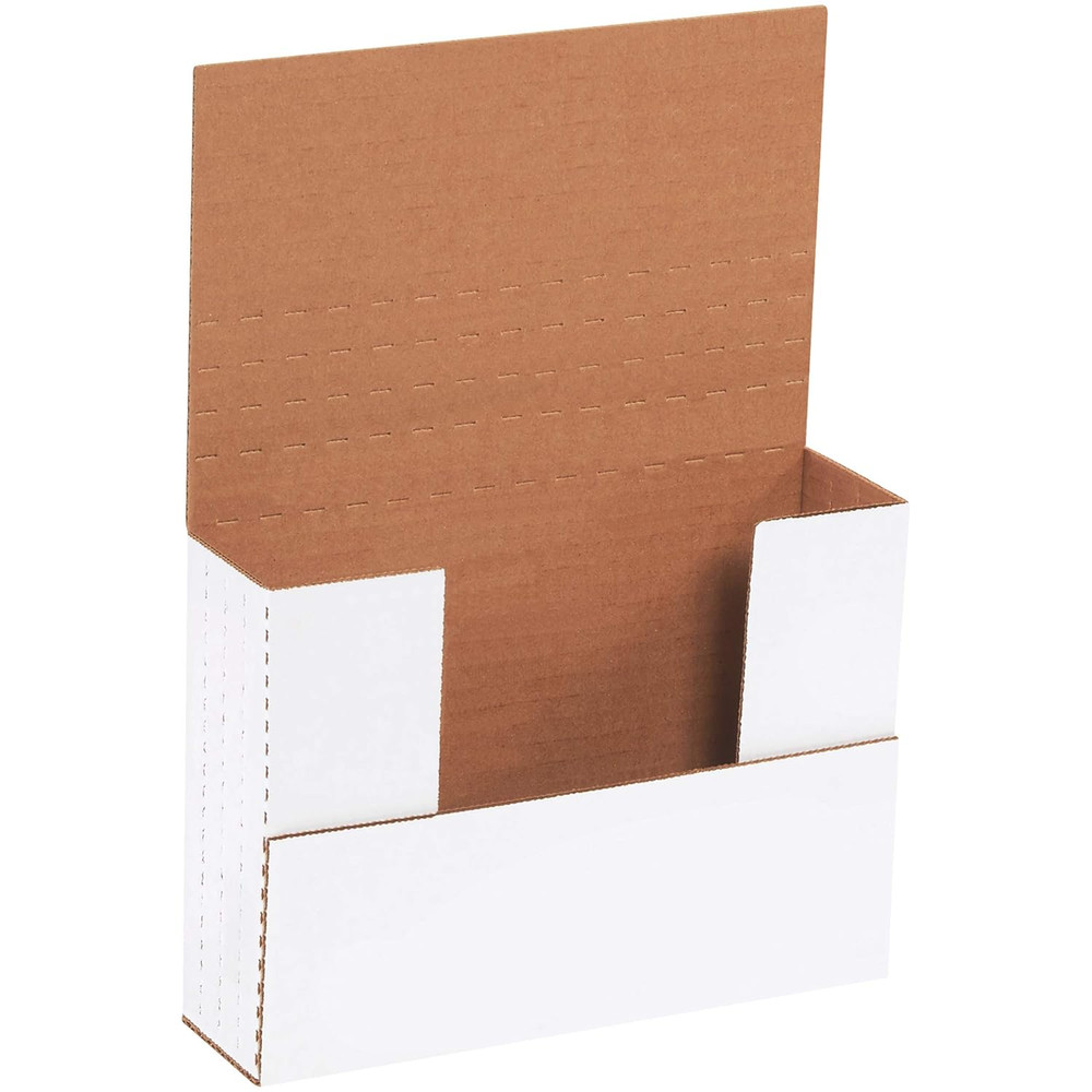 White Easy-Fold Mailing Boxes, 7 1/2 X 5 1/2 X 2 Inches, Pack of 50, Crush-Proof