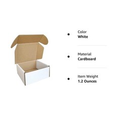 25 Pack 4x4x2 Inch Corrugated Mailer Oyster White Cardboard Shipping Boxes CM442