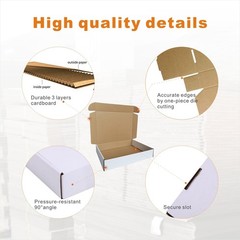 25 PCS Oyster White Corrugated Mailers 11 1/8 x 8 5/8 x 2 Inch CM118225