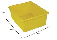 Romanoff Stowaway 5″ Letter Box no Lid, Yellow, Pack of 3
