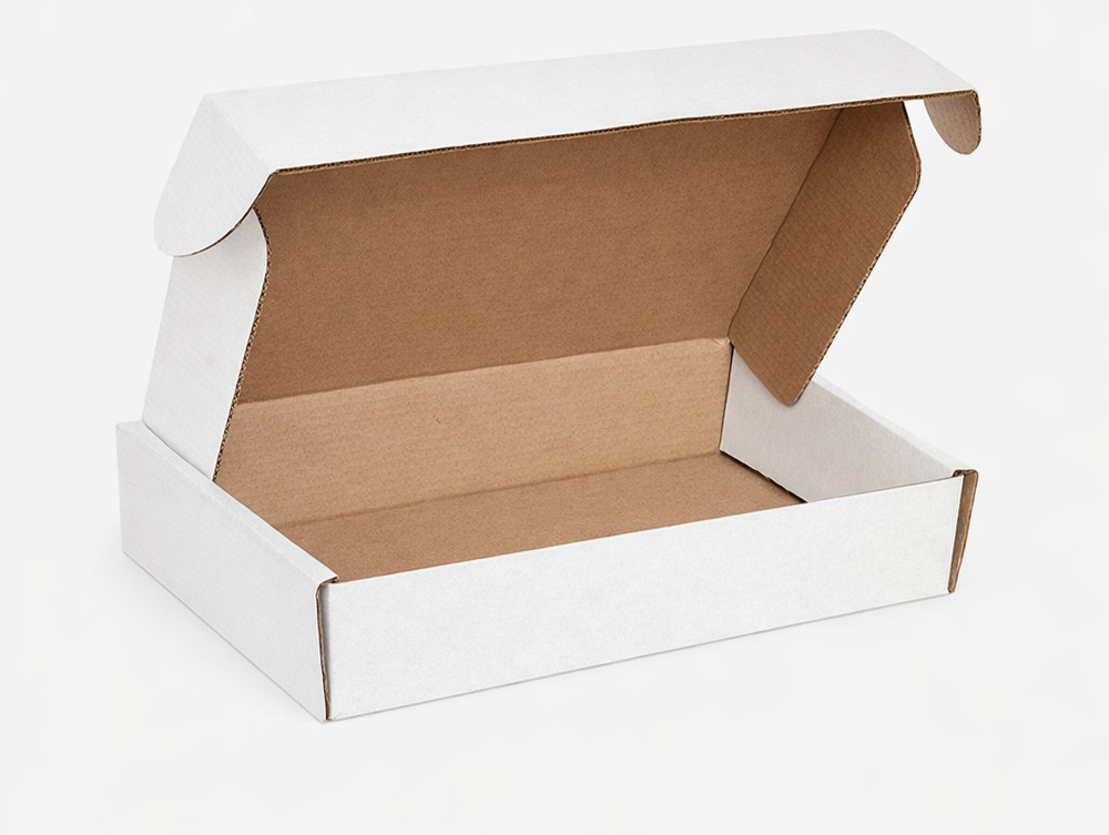 12 1/8 x 9 1/4 x 3 White Literature Mailer Boxes ECT-32 Corrugated Case of 50