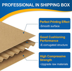50 Pack 4X4X2 Small Shipping Boxes – Brown Corrugated Cardboard Mailer Boxes for