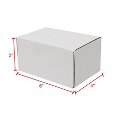50PCS 6x4x3″ Corrugated Paper Packaging Boxes Shipping Moving Box White Outside