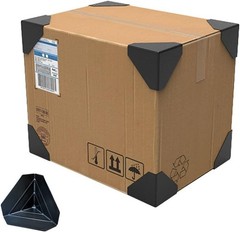 Lightweight Black Shipping Box Corner Protectors – 80 Pack for Ultimate Safety
