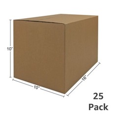 UBMOVE Small Moving Boxes (25 Pack) Size: 16x10x10″ Packing Cardboard Box