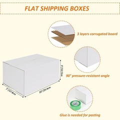 White Cardboard Shipping Boxes – 30 Count – 10x7x5 Inches, Recyclable