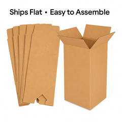 100 Corrugated Shipping Boxes 4x4x8 Kraft Cardboard Cartons Mailing Packing