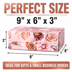 Boho Floral Shipping Boxes 9x6x3 Corrugated Mailer Gift Packaging 32 ECT